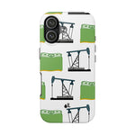Pumpjack and Money Tough Phone Case (White)