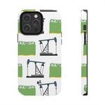 Pumpjack and Money Tough Phone Case (White)