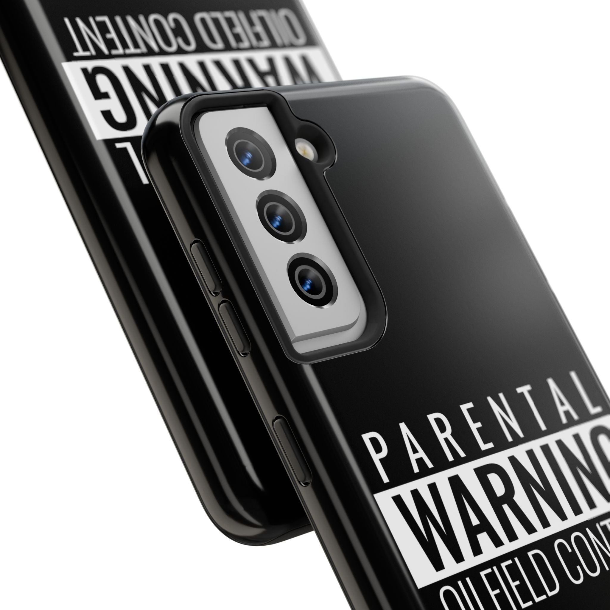 Parental Warning Oilfield Content Tough Phone Case (Black)