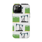 Pumpjack and Money Tough Phone Case (White)