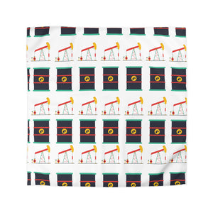 Pumpjack Oilfield Microfiber Duvet Cover