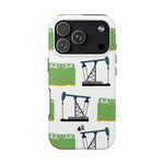 Pumpjack and Money Tough Phone Case (White)