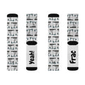 Frac Yeah! Pumpjack Oilfield Socks (White)