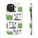 Pumpjack and Money Tough Phone Case (White)