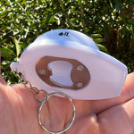 Hard Hat flashlight/ bottle opener/ keychain White. Oilfield