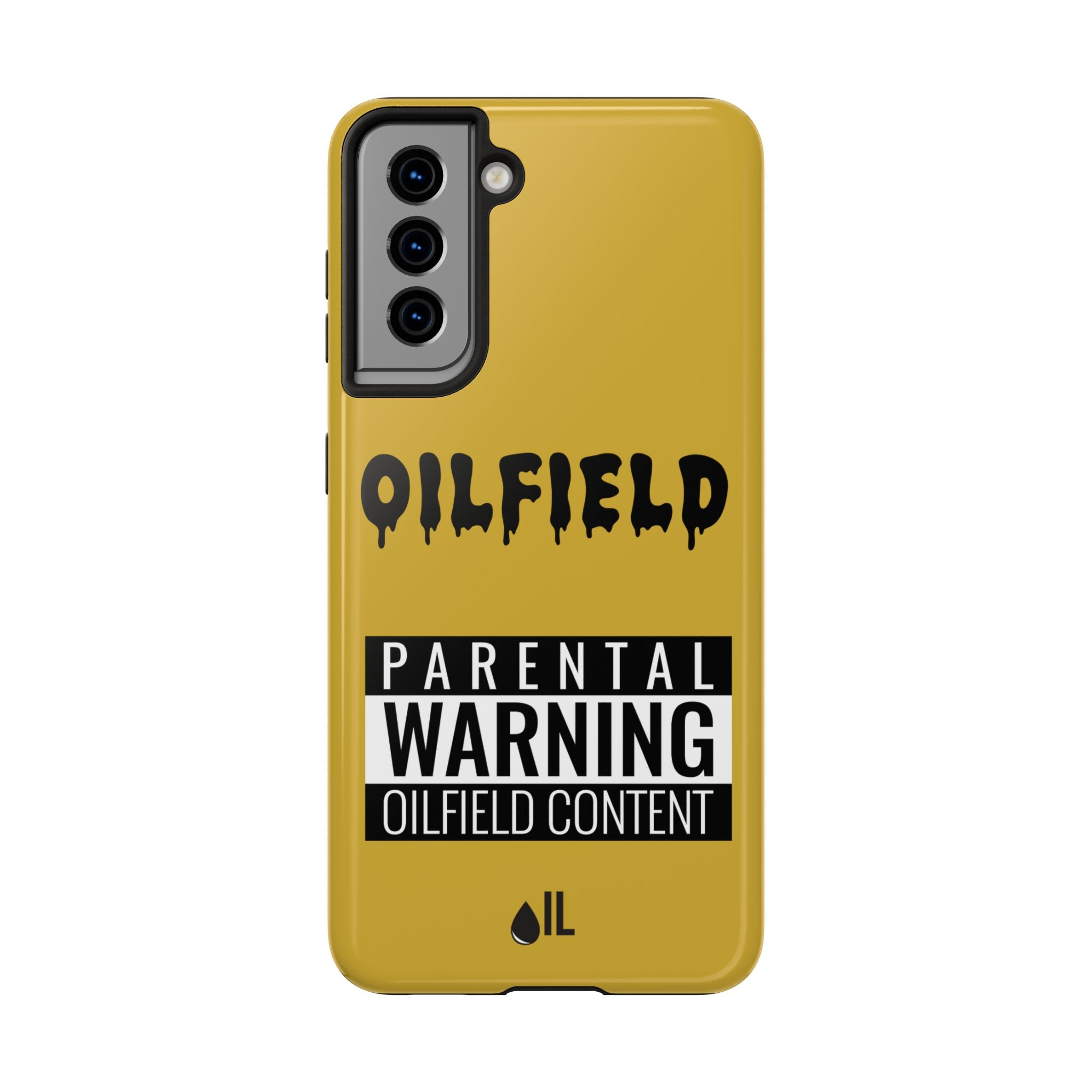 Parental Warning Oilfield Content Tough Phone Case (Golden)