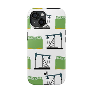 Pumpjack and Money Tough Phone Case (White)