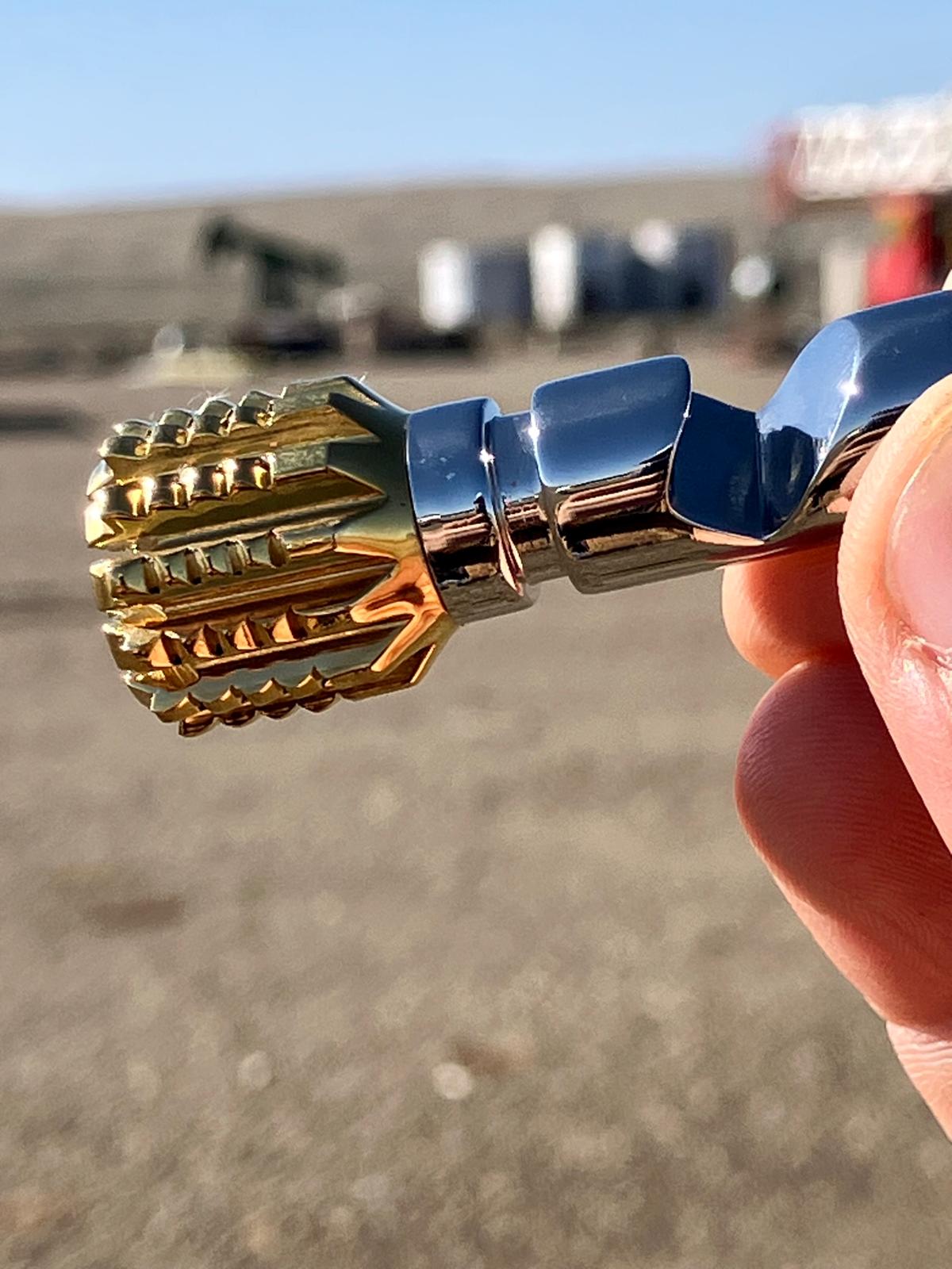 Oilfield Stainless Steel and Bronze PDC or Diamond Drill Bit Bottle Opener and Keychain