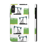 Pumpjack and Money Tough Phone Case (White)