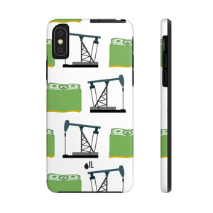 Pumpjack and Money Tough Phone Case (White)