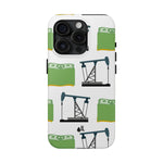 Pumpjack and Money Tough Phone Case (White)