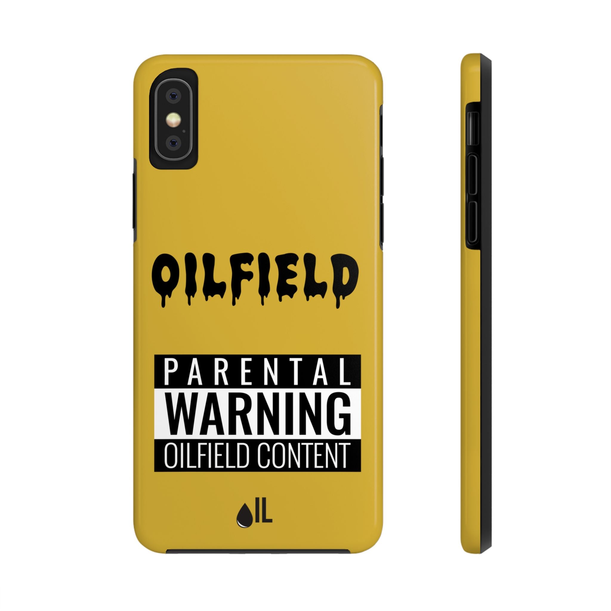 Parental Warning Oilfield Content Tough Phone Case (Golden)