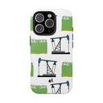 Pumpjack and Money Tough Phone Case (White)