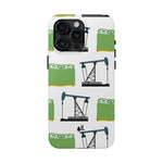 Pumpjack and Money Tough Phone Case (White)