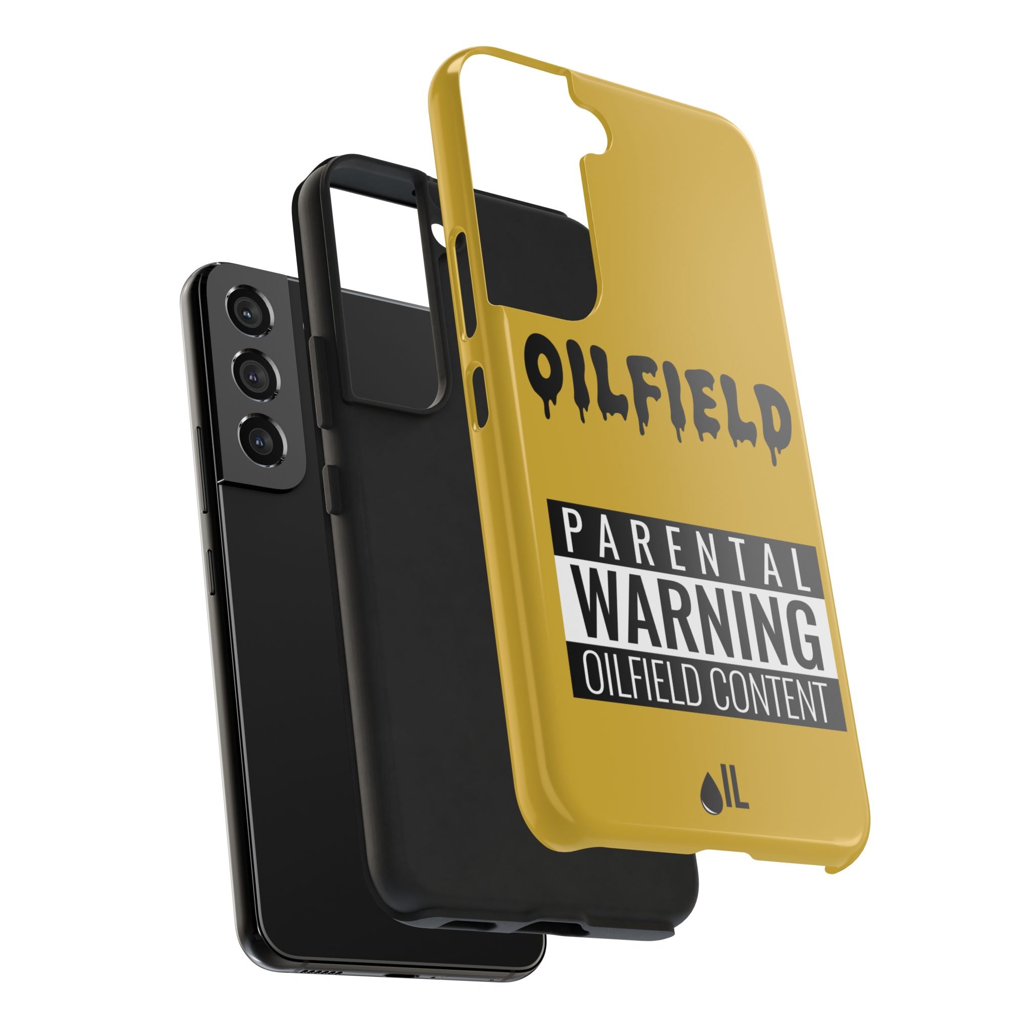 Parental Warning Oilfield Content Tough Phone Case (Golden)