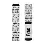 Frac Yeah! Pumpjack Oilfield Socks (White)