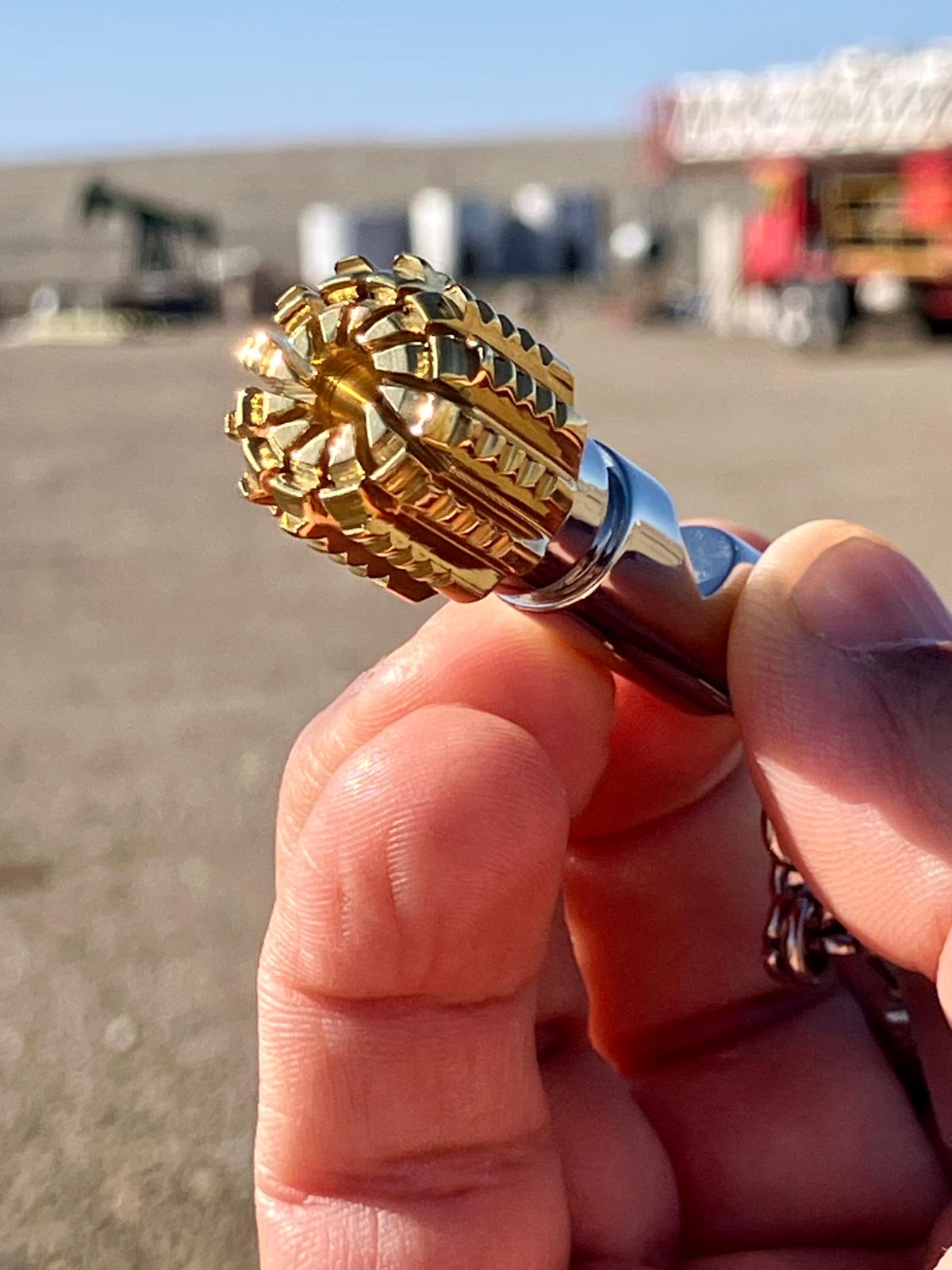 Oilfield Stainless Steel and Bronze PDC or Diamond Drill Bit Bottle Opener and Keychain