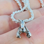 Oilfield Worker Necklace - Handcrafted Sterling Silver Drill Bit Charm