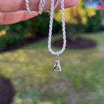 Oilfield Worker Necklace - Handcrafted Sterling Silver Drill Bit Charm