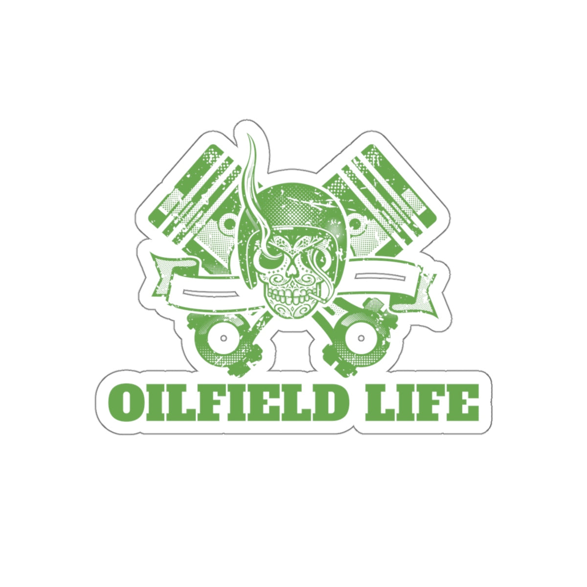 Oilfield Life Skull Sticker