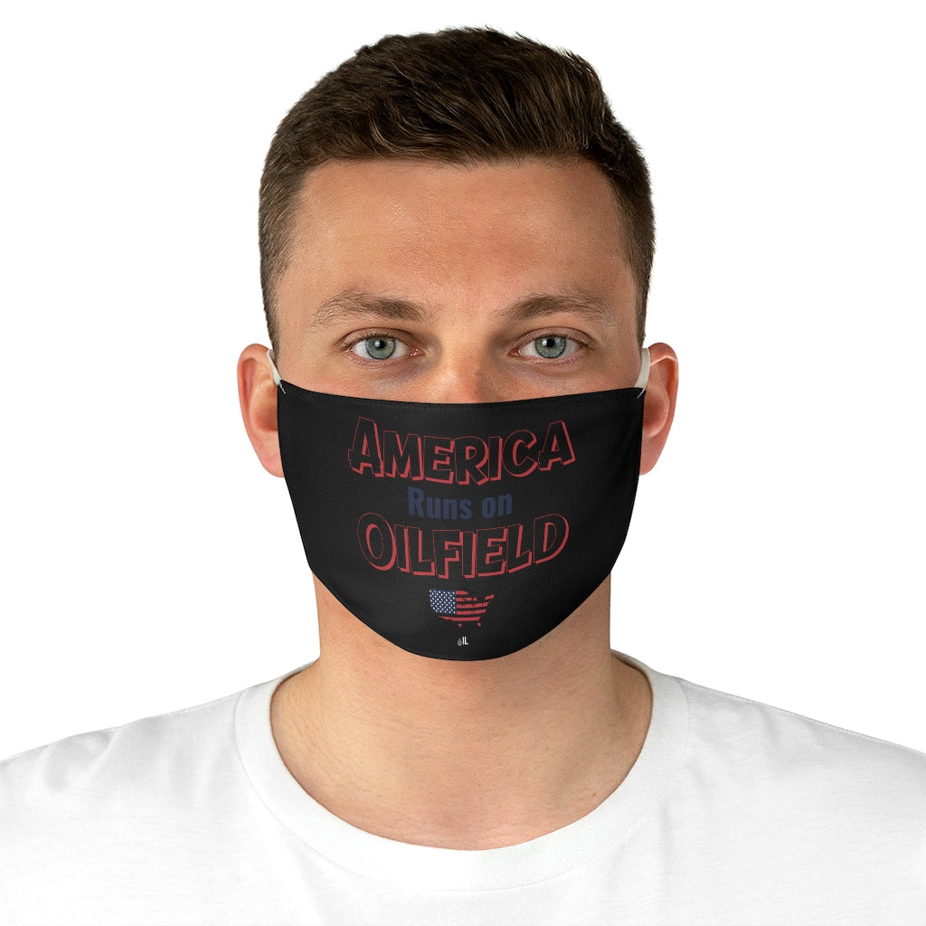 America Runs on Oilfield Fabric Face Mask