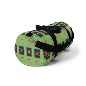 Pumpjack and Oil Drum Oilfield Duffel Bag (Dollar Bill Green)