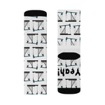 Frac Yeah! Pumpjack Oilfield Socks (White)