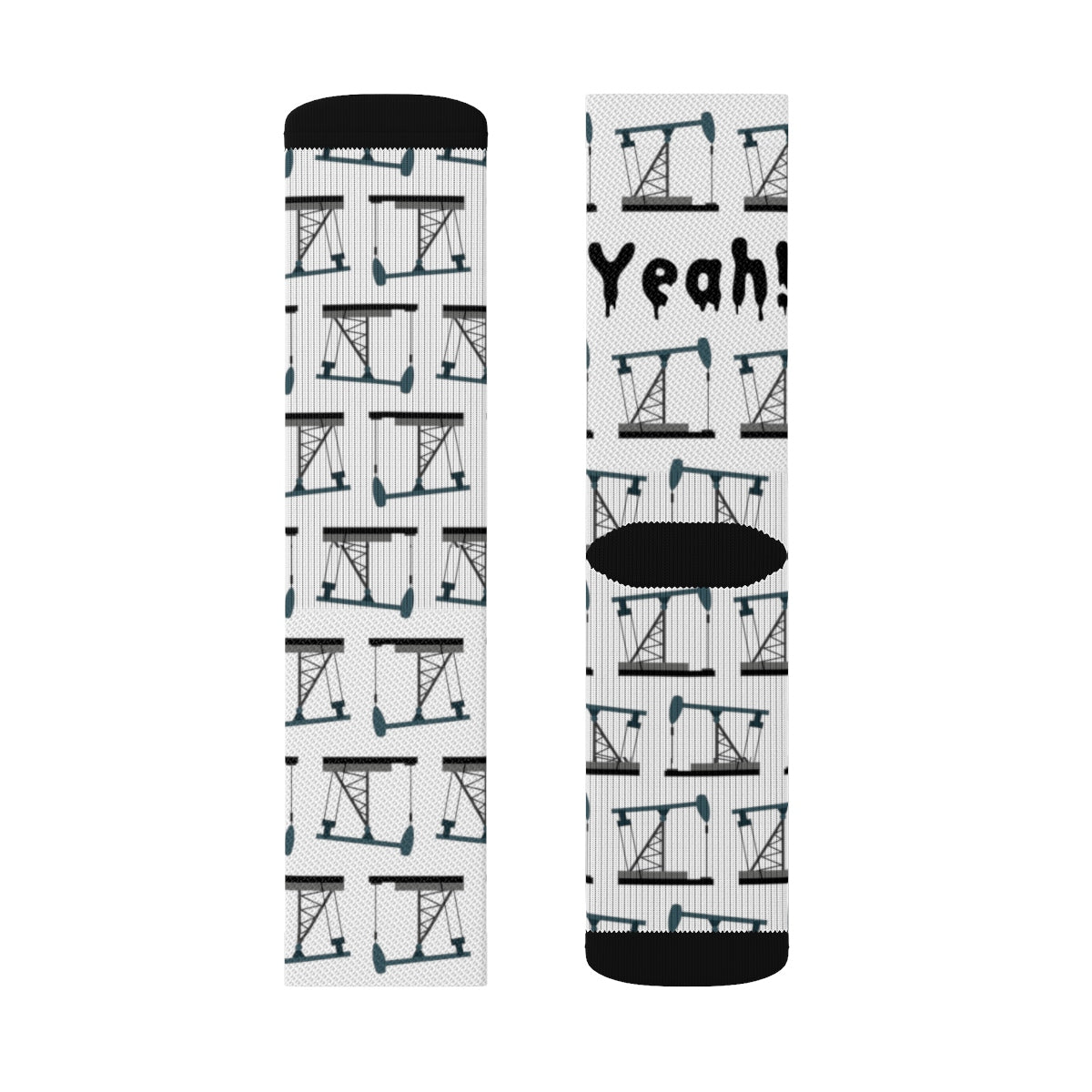 Frac Yeah! Oilfield Socks (White)