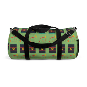 Pumpjack and Oil Drum Oilfield Duffel Bag (Dollar Bill Green)