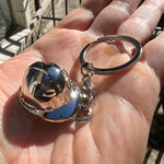 Hard Hat Keychain Silver