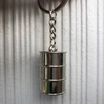 Oil Drum Keychain Silver Color