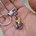 Oilfield Stainless Steel and Bronze Tricone Drill Bit Keychains