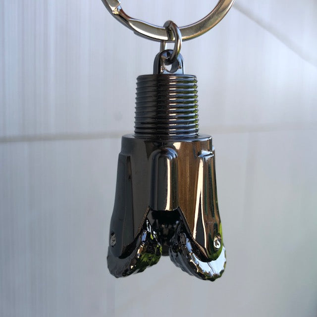 Oilfield Drill Bit Keychain Metal (Black)