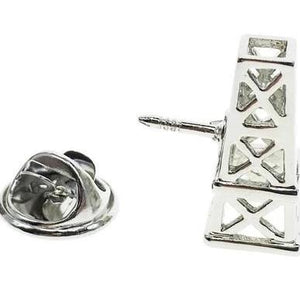 Oil Drilling Platform Lapel Pin Men Accessories - oil rig shop - the best oilfield keychains and pins