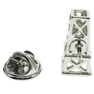 Oil Drilling Platform Lapel Pin Men Accessories - oil rig shop - the best oilfield keychains and pins