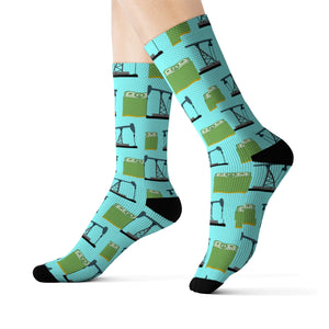 Oilfield and Money Socks (Blue)