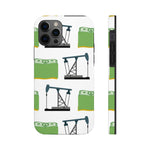 Pumpjack and Money Tough Phone Case (White)