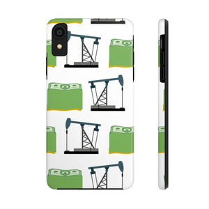 Pumpjack and Money Tough Phone Case (White)