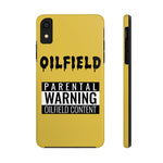 Parental Warning Oilfield Content Tough Phone Case (Golden)