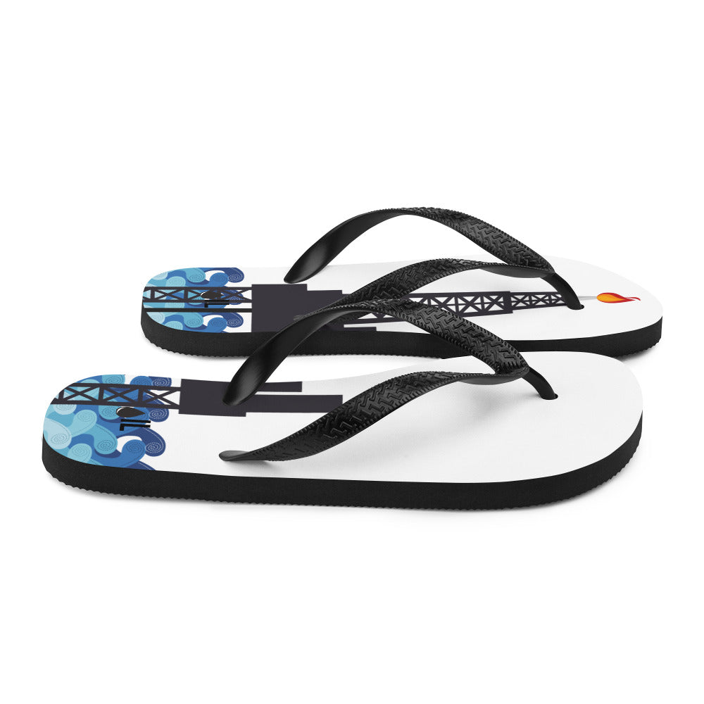 Offshore Oil Rig Platform Flip-Flops