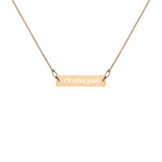 Oilfield Engraved Silver Bar Chain Necklace (Write Your Own Message)