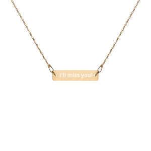 Oilfield Engraved Silver Bar Chain Necklace (Write Your Own Message)