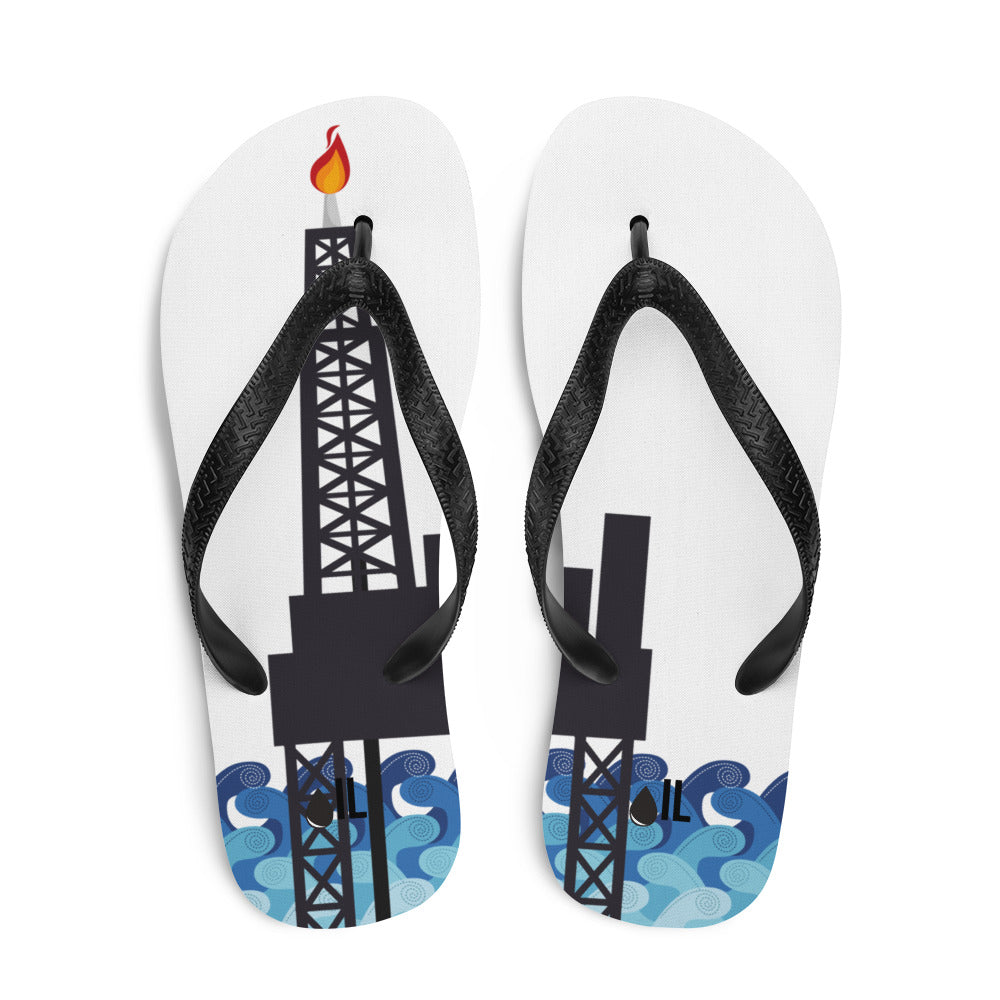 Offshore Oil Rig Platform Flip-Flops