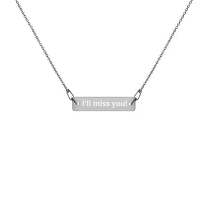 Oilfield Engraved Silver Bar Chain Necklace (Write Your Own Message)