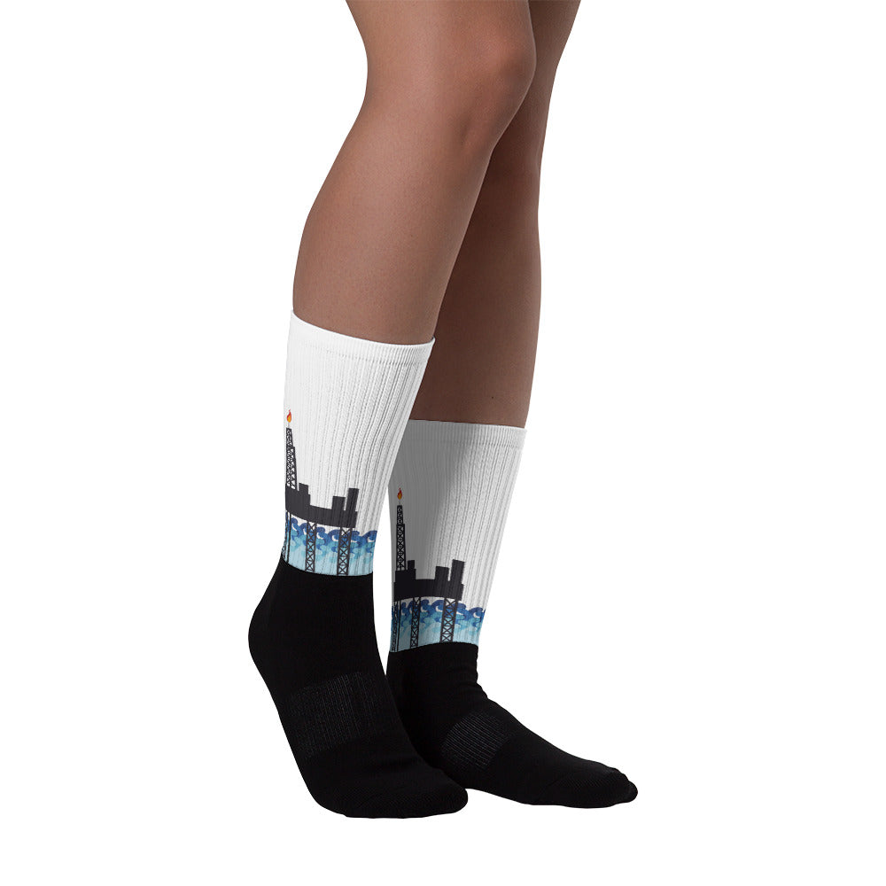 Fun Jackup Rig Platform Unisex Socks