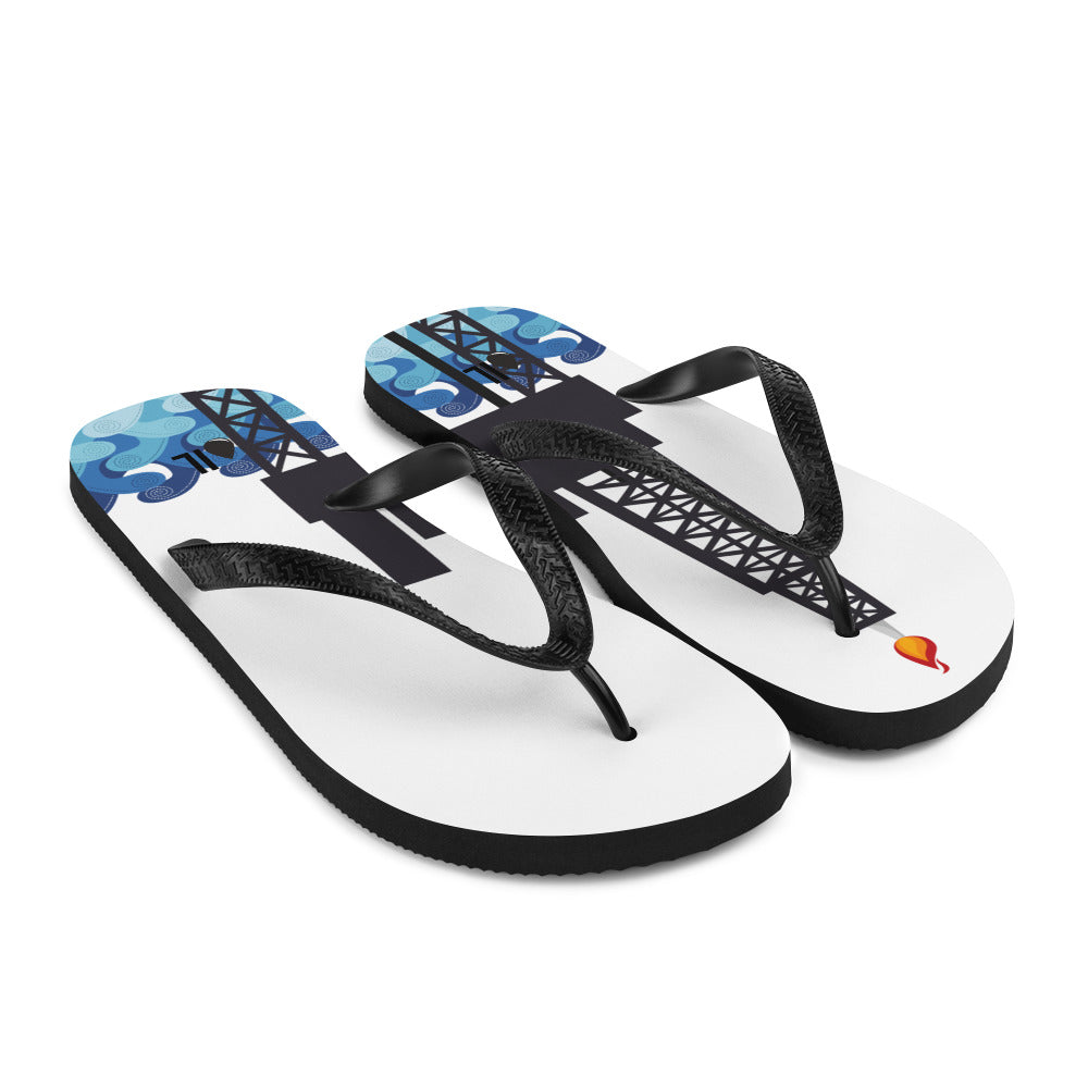 Offshore Oil Rig Platform Flip-Flops