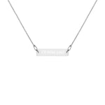 Oilfield Engraved Silver Bar Chain Necklace (Write Your Own Message)