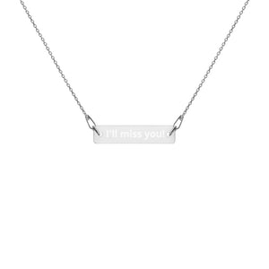 Oilfield Engraved Silver Bar Chain Necklace (Write Your Own Message)