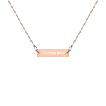 Oilfield Engraved Silver Bar Chain Necklace (Write Your Own Message)