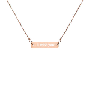 Oilfield Engraved Silver Bar Chain Necklace (Write Your Own Message)